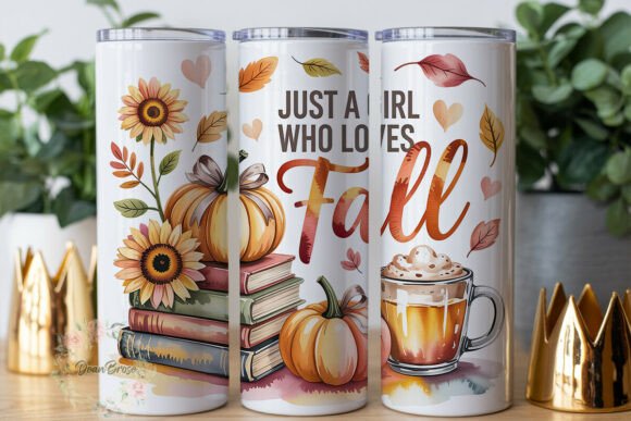 Autumn Pumpkin Book Stack 20oz Tumbler Graphics & Tumbler Wraps Review