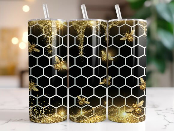 Black Gold Honey Bee Honeycomb Tumbler Graphics & Wraps Review
