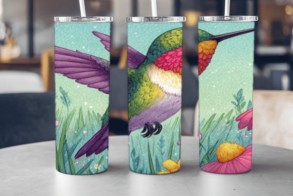 Blooming Hummingbird Tumbler: Graphics & Tumbler Wraps