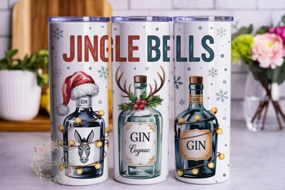 Christmas Gin Bottle Tumbler Wrap Graphics Review