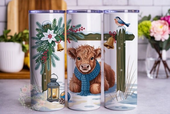 Cozy Highland Cow Winter Tumbler Graphics Review