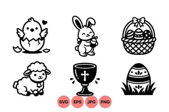Cute Easter Animal Svg Pack: Graphics & Illustrations for Crafters
