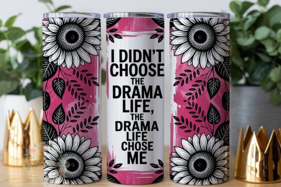 Drama Life Sunflower Tumbler Wraps: Graphics Design Review