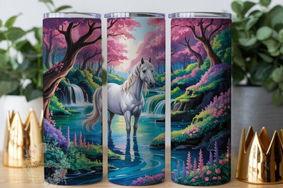 Enchanted Forest Horse: Graphics & Tumbler Wraps