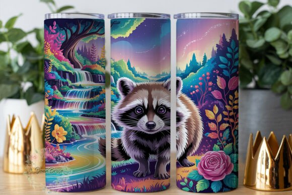 Enchanted Raccoon Fantasy Tumbler Wraps Graphics Review