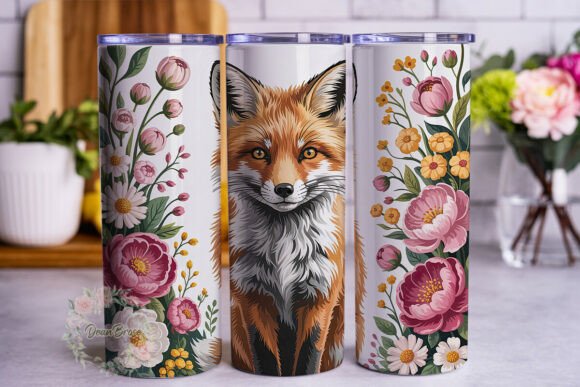 Floral Fox Portrait 20oz Tumbler Wrap Graphics Review