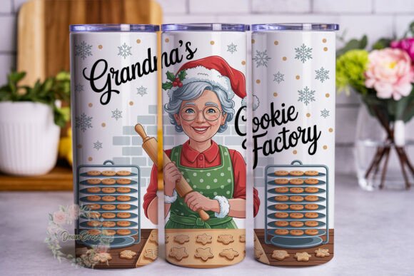 Grandma's Cookie Factory Tumbler Wraps Graphics
