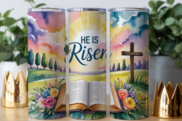 He is Risen Easter Tumbler Wrap Graphics for Tumbler Wraps