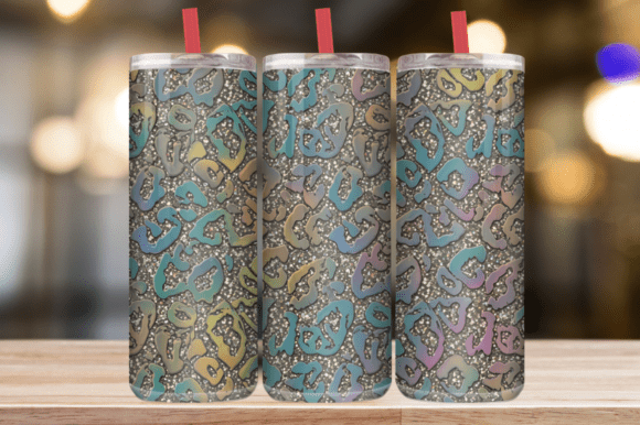 Holographic Leopard Tumbler Wrap Graphics