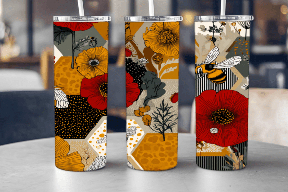 Honey Hive Pattern Tumbler Graphics & Tumbler Wraps Review
