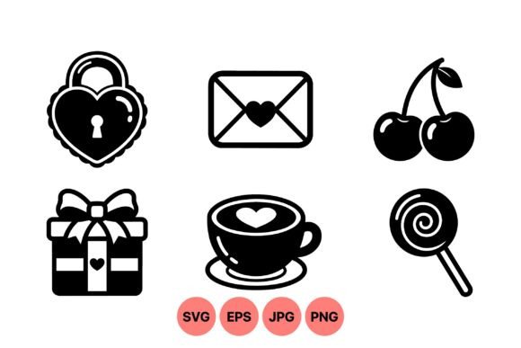 Love Icon SVG Clipart Set: Graphics & Illustrations for Branding