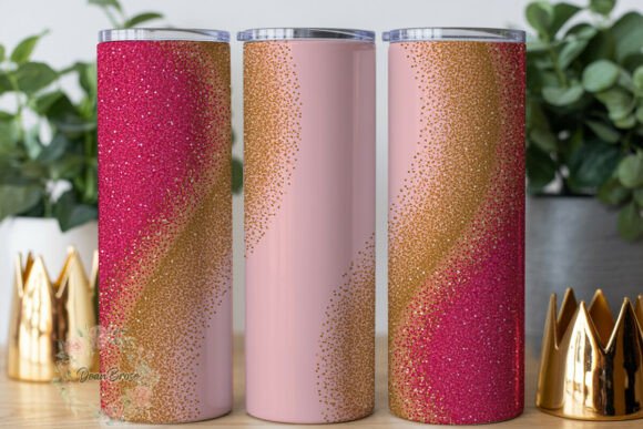 Pink Gold Glitter Ombre Tumbler Wraps Graphics Review