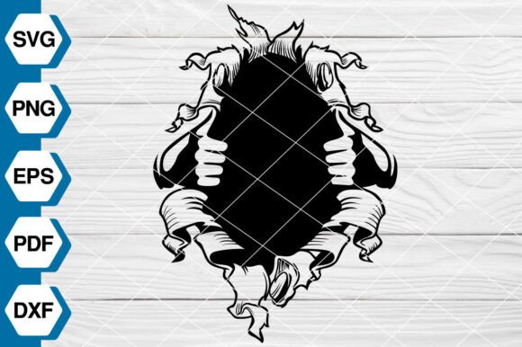 Ripping Open Shirt SVG EP649: Graphics for Local Branding