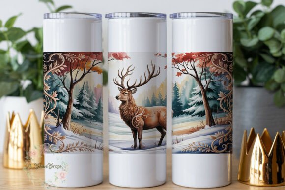 Stag Winter Forest Tumbler Wrap Graphics Review