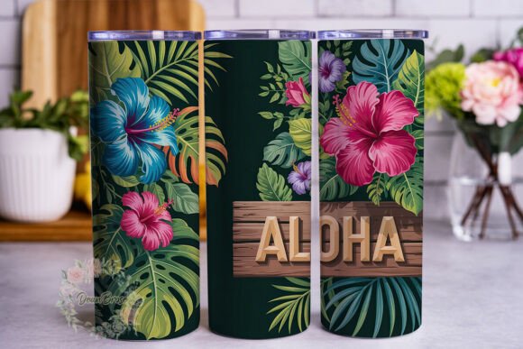 Vibrant Tropical Hibiscus Tumbler Wraps Graphics Review