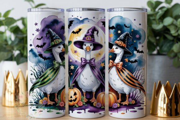 Witchy Goose Halloween Tumbler Wrap: Graphics for Crafters